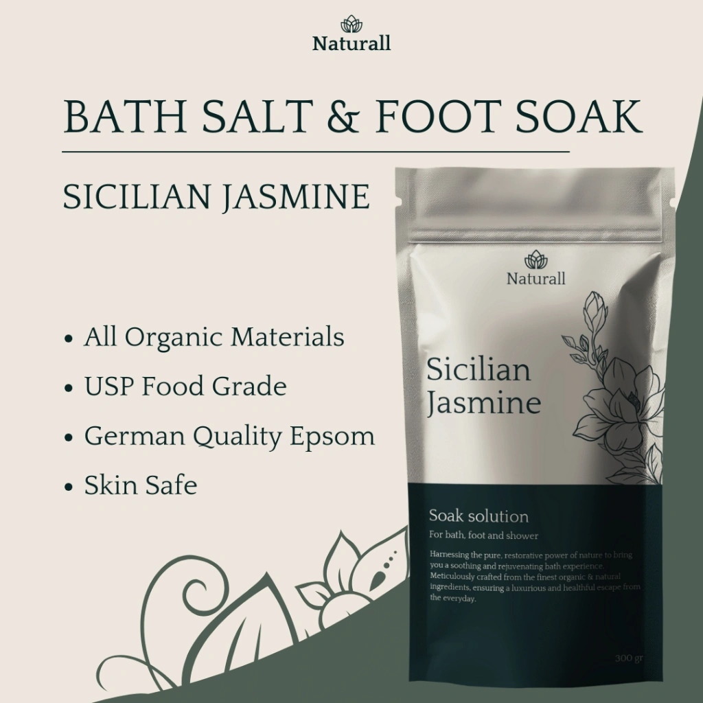Naturall Bath Salt - Sicilian Jasmine - Garam Mandi & Rendam Kaki 300gr