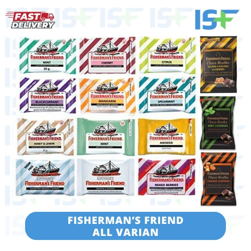 ISF Fisherman's Friend ALL VARIAN - 25 g / Permen Fisherman Pelega Tenggorokan Permen Gambar Kapal