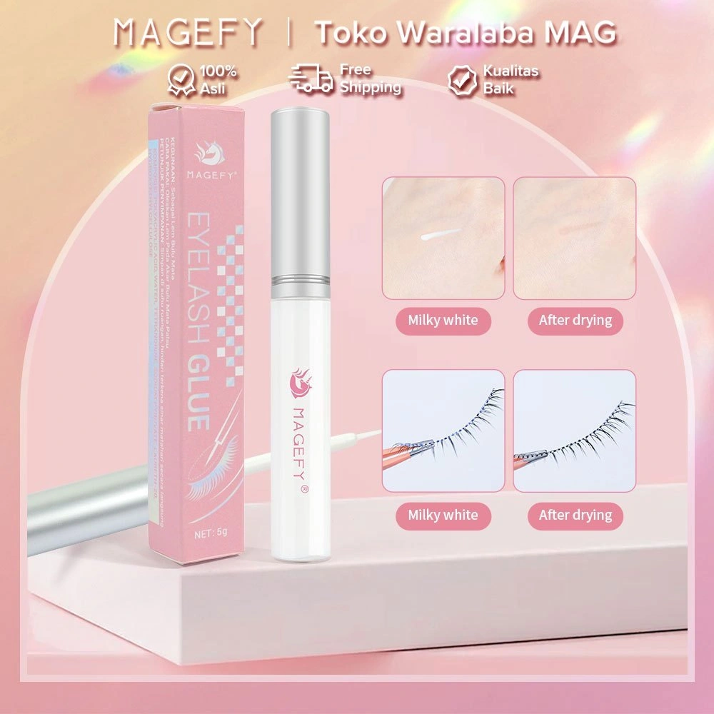 MAGEFY Lem Bulu Mata Palsu Transparan Sangat Lengket Tahan Air Tahan Lama False Eyelash Glue Adhesive Cepat Kering 7614