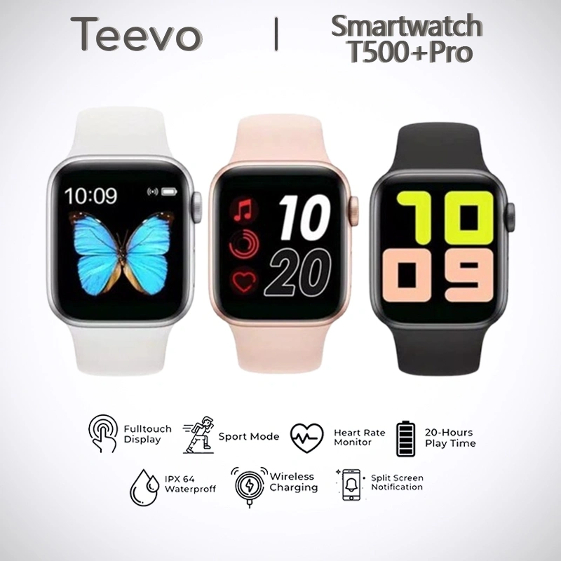 Teevo SmartWatch T500+Pro Full Screen Bluetooth Jam Pintar Bisa Ganti Wallpapper Phone Call IP68 Waterproof Heart Rate Monitor Smart Watch