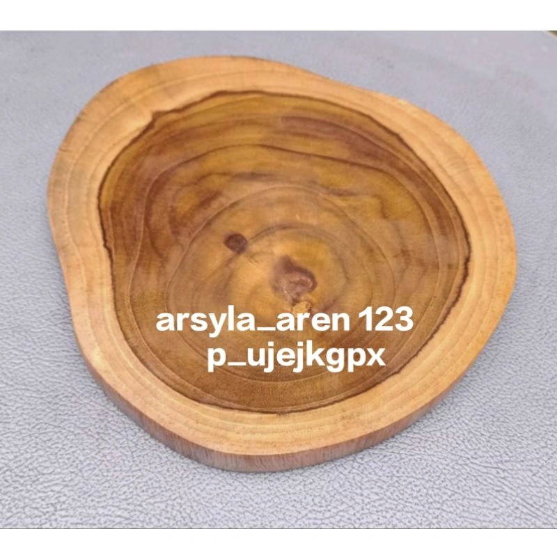 talenan natural kayu jati 17-22cm