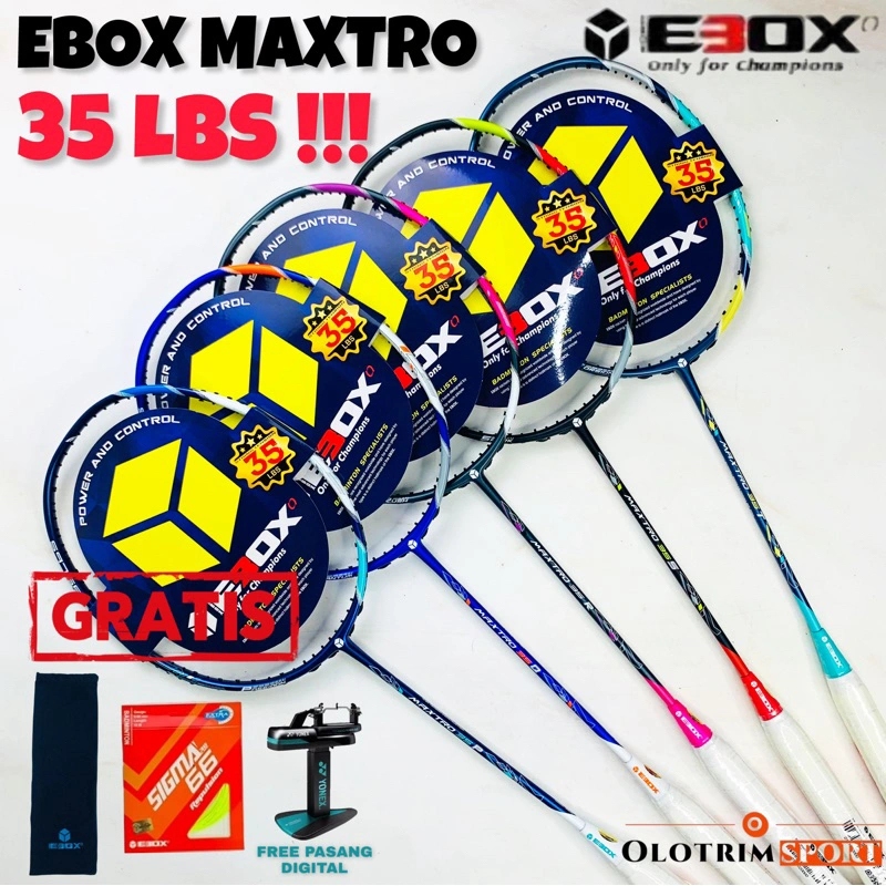 Raket Badminton EBOX MAXTRO 35LBS 35 LBS Original