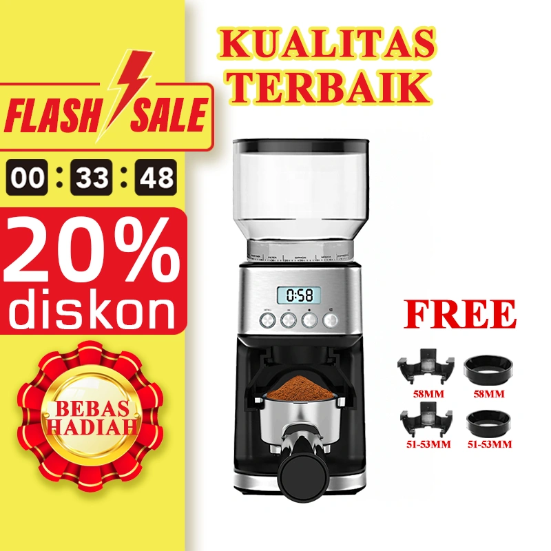 LAHOME Electric Conical Burr Coffee Grinder Pabrik Burr Otomatis yang Dapat Disesuaikan dengan 51 Pengaturan Grind yang Tepat Coffee Bean Grinder Conical Burr Mill Coffee Bean Grinder 51 Precise Grinding Setting Timer