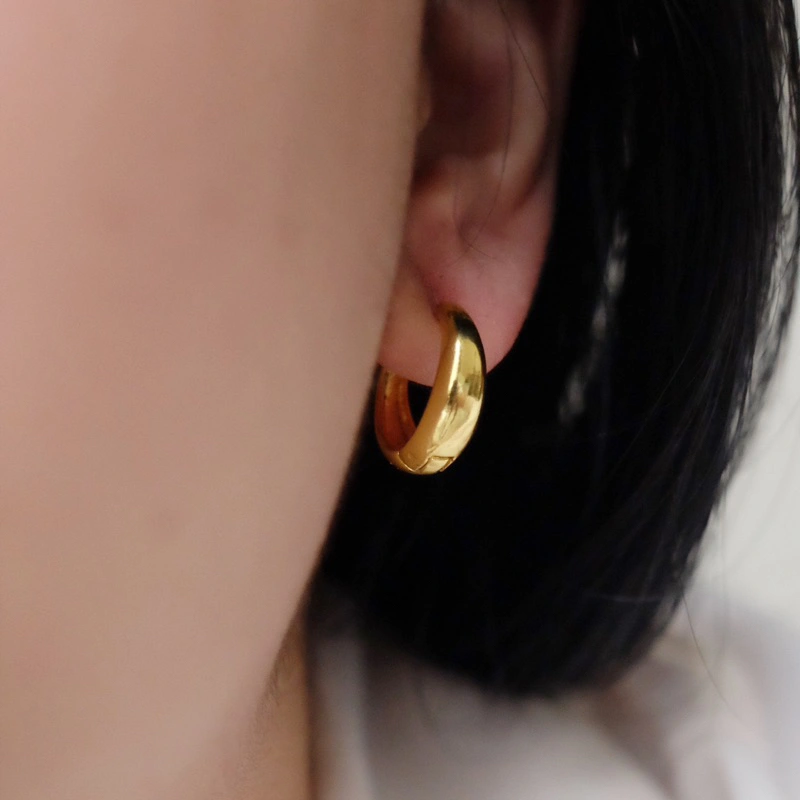 Ark.co - Taylor earrings (circle ; triangle ; marble) anting statement basic gold minimalis