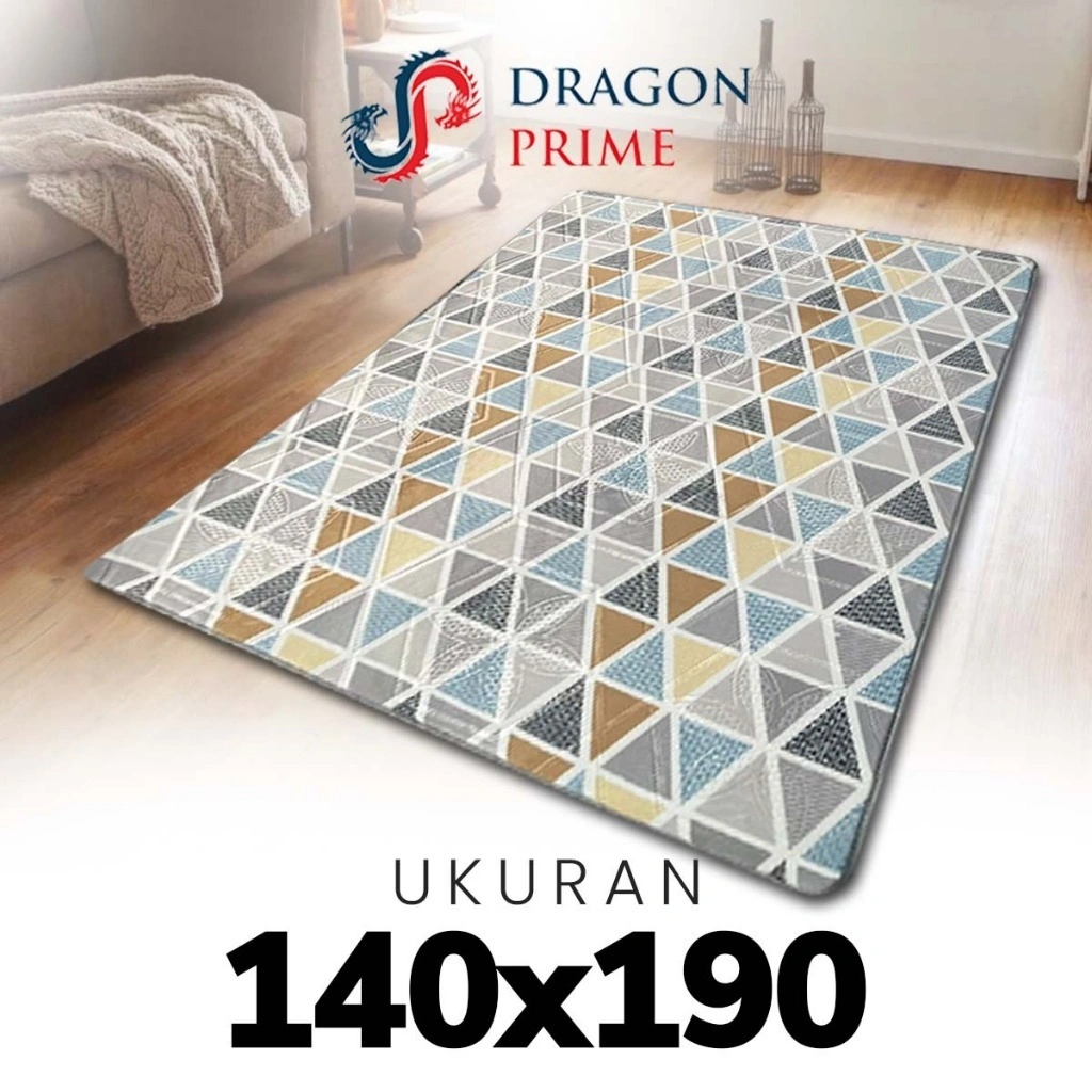 [CSG x Santele] Karpet 140X190 Malaysia Dragon Prime Tebal, Lembut, Halus, Estetik Termurah - Full Motif