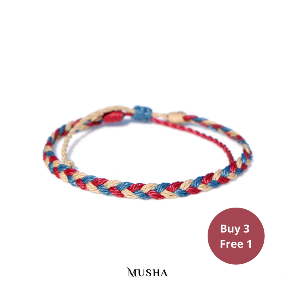 Musha Braided Water-Repellent Bracelet - 3 Colors | Gelang Tali Gelang Pria Gelang Wanita