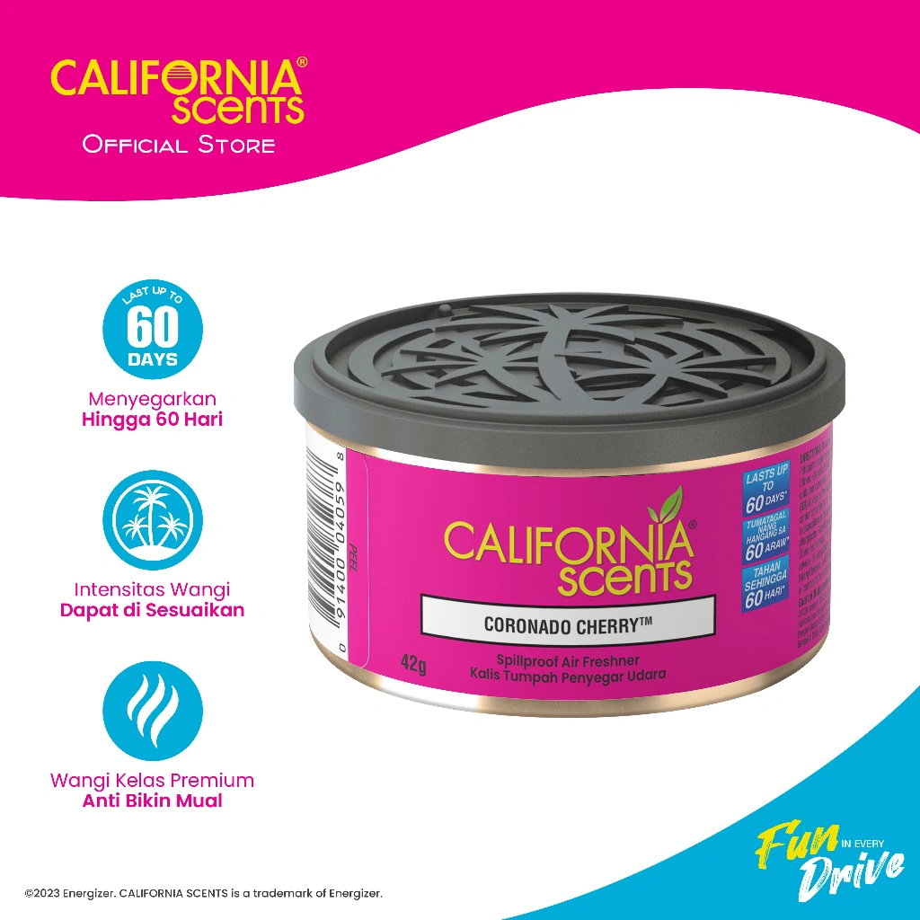 California Scents - Spillproof Coronado Cherry Serbuk Kayu Pengharum Pewangi Parfum Mobil Ruangan Lemari Kamar
