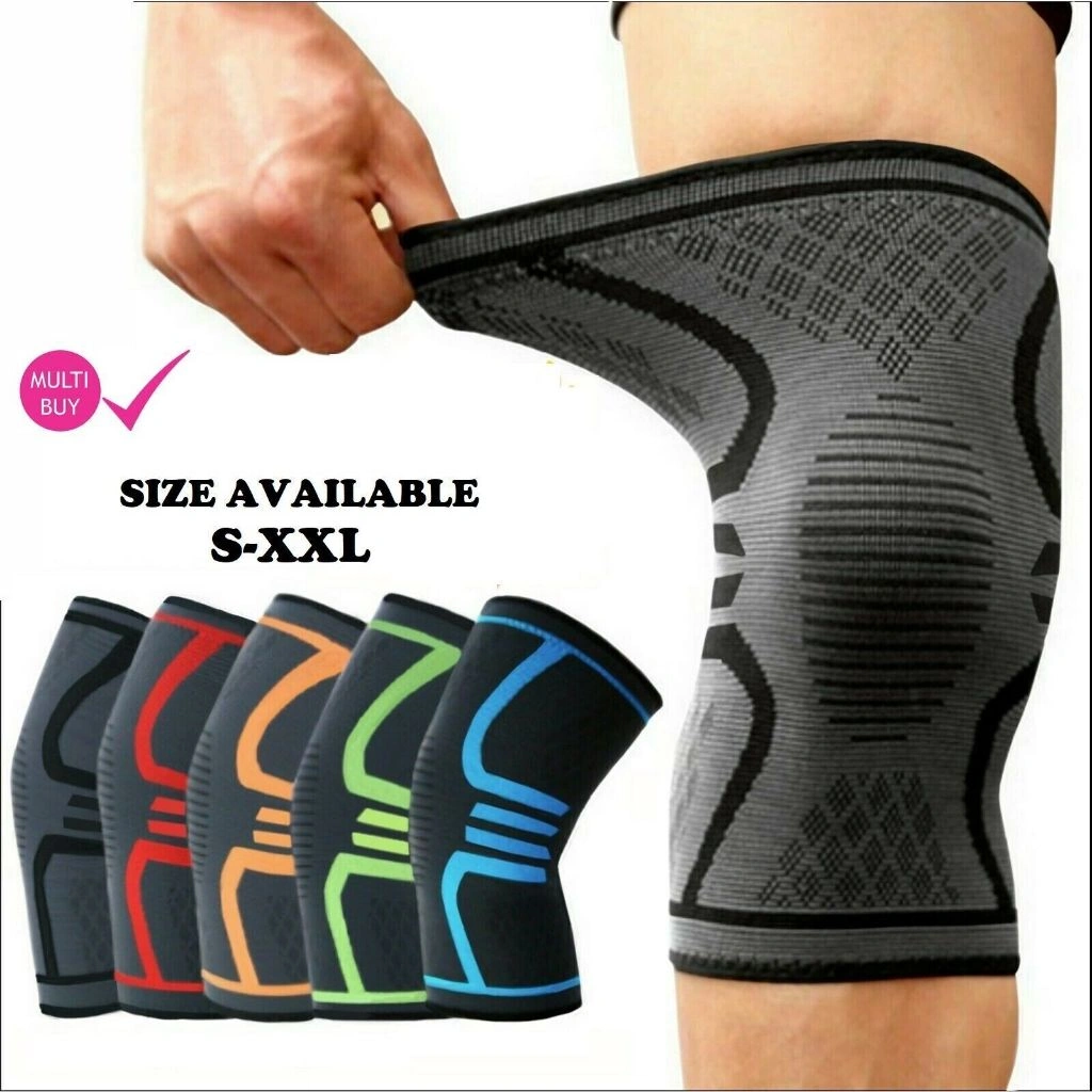 Pelindung Lutut Anti Cedera Knee Pad Support Nylon Running Fitness Cycling Anti Selip Nyaman Dipakai