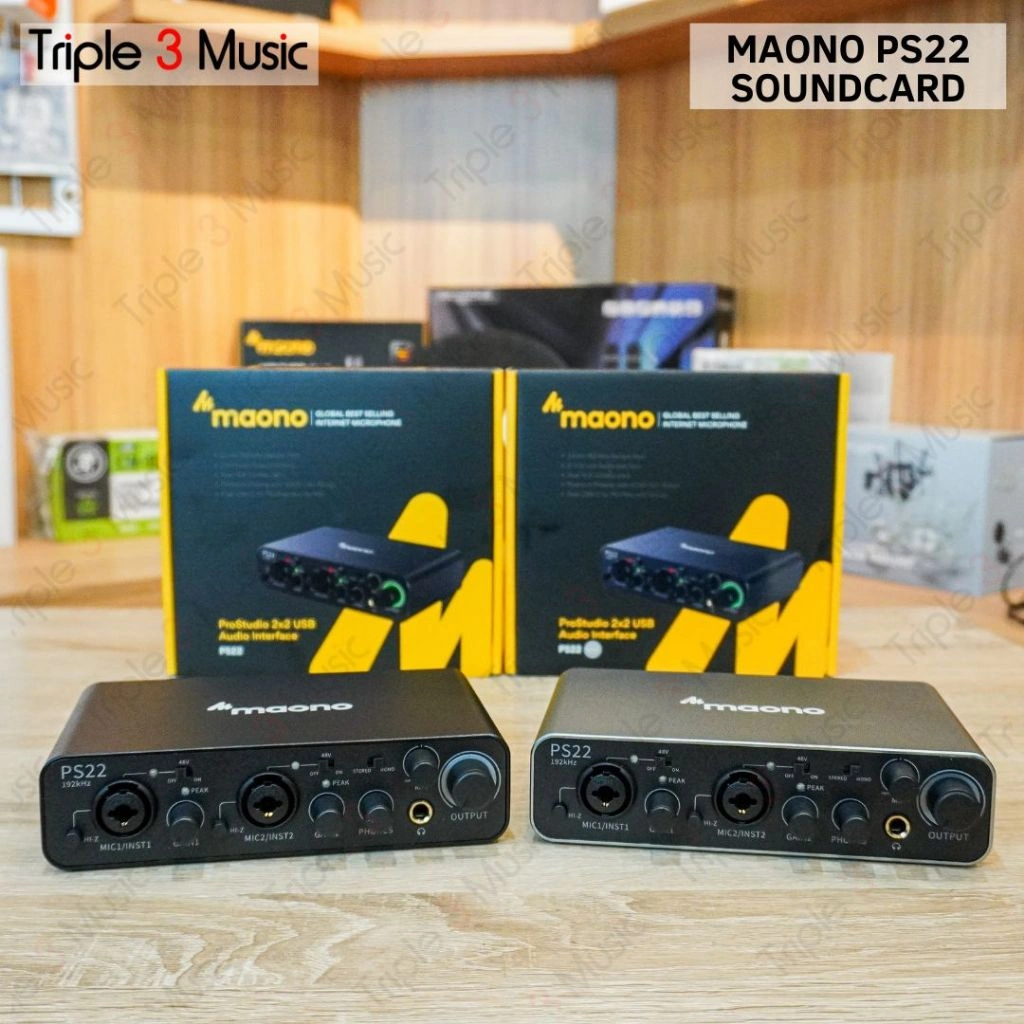 MAONO AU PS22 PS22 PS-22 Audio interface Soundcard streaming 2 input