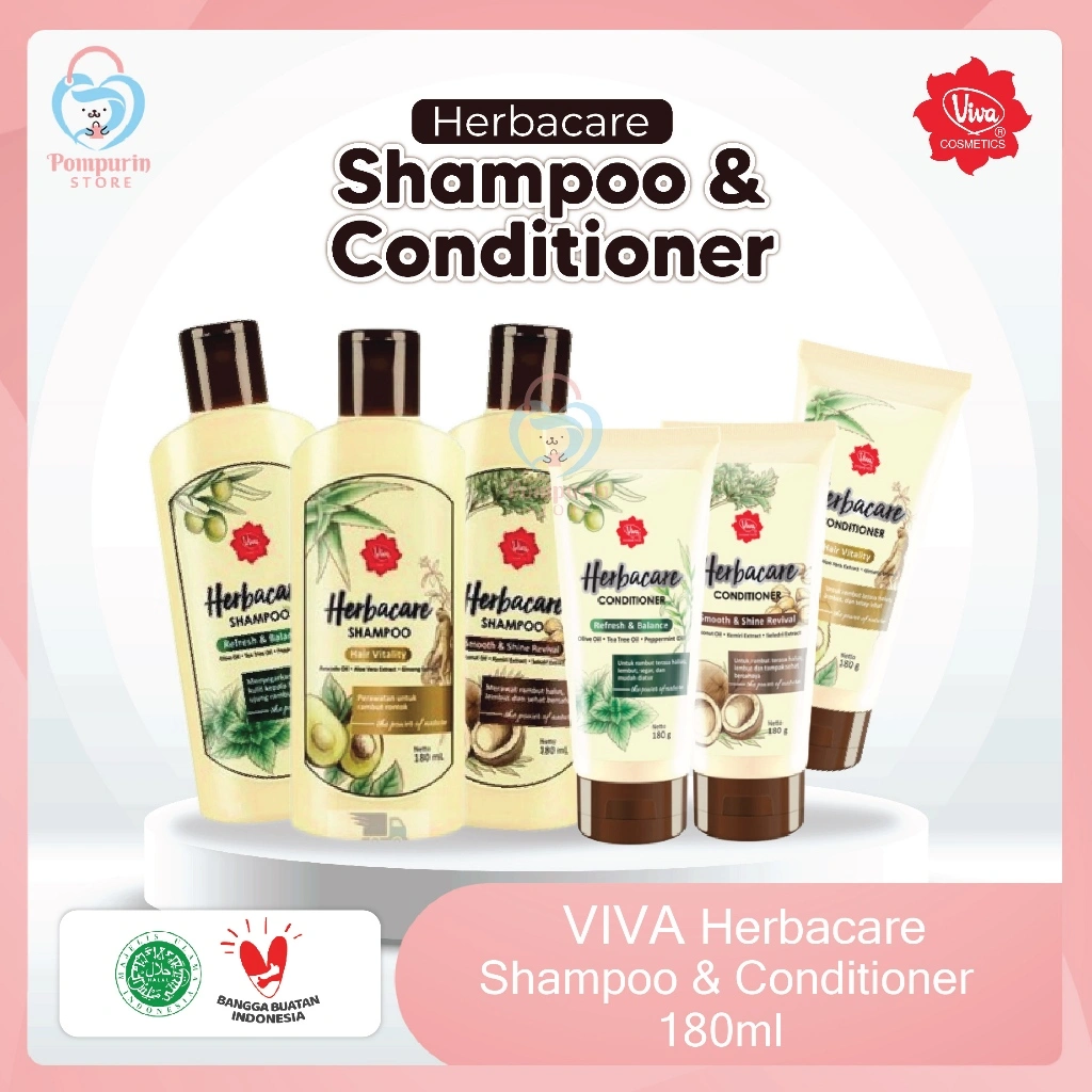 VIVA Herbacare Shampoo & Conditioner - Hair Vitality / Refresh & Balance / Smooth & Shine