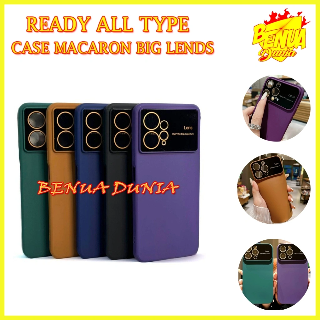 SOFTCASE MACARON BIG LENS REALME 11 10 9 i 5 5i 5S 2 PRO C55 C53 C51 C35 C33 C31 C30 C25Y C21Y C25 C25S C20 C12 C11 C2 C1 A1K A3S NARZO N53 50A PRIME 50i PRIME - BD