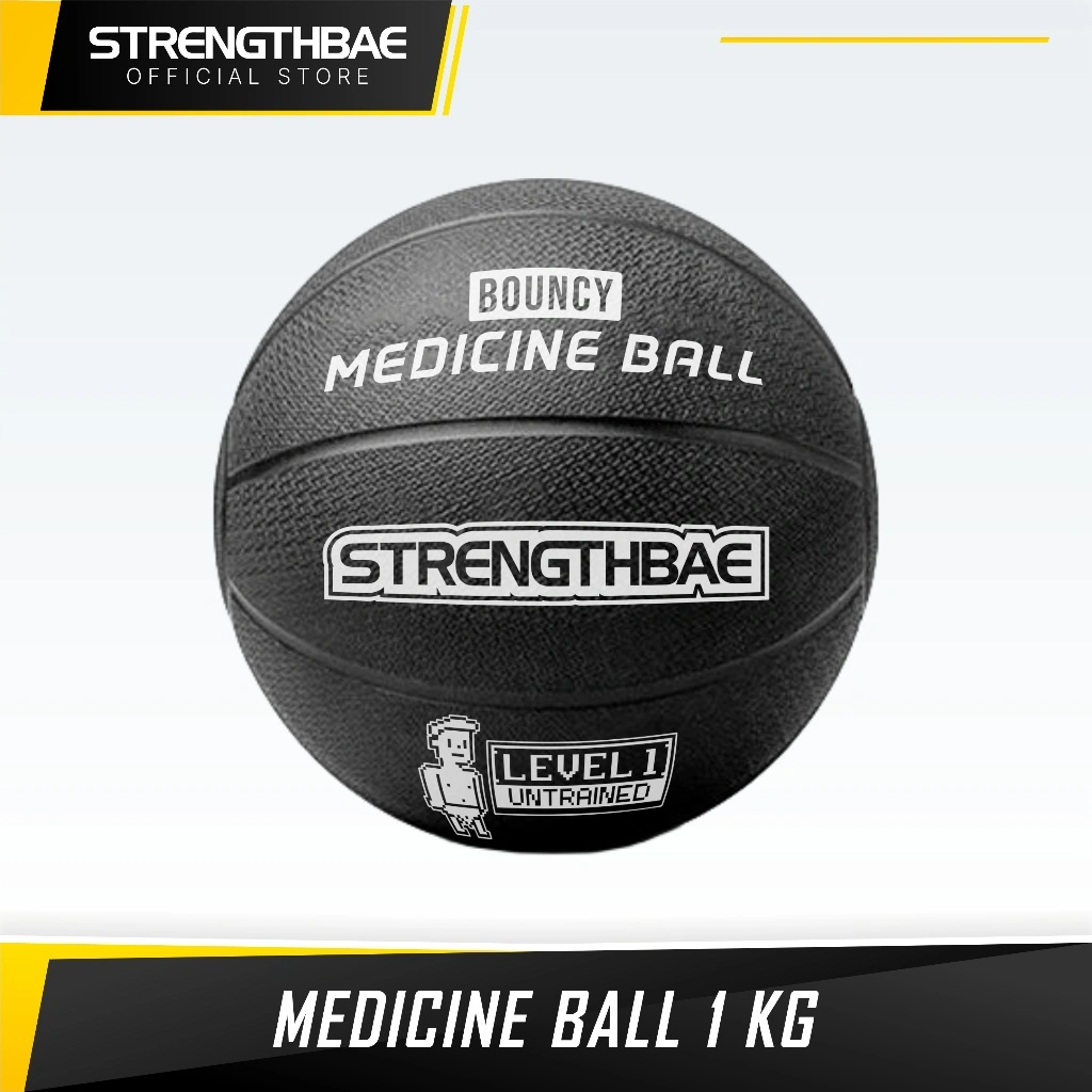 Medicine Ball 1kg STRENGTHBAE Bola Gym Fitness Dead Balls