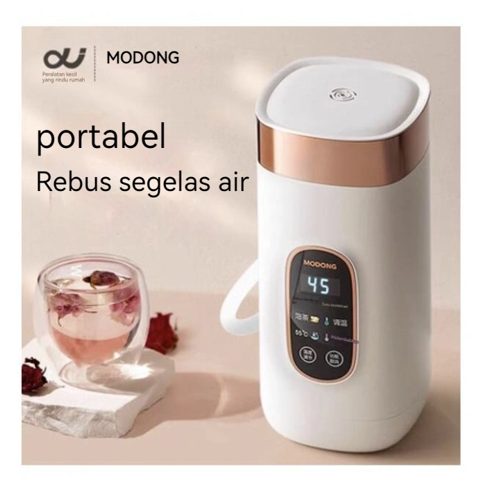 MODONG Cangkir Boiler Ketel Portabel Termostat Kapasitas Besar Cangkir Air Panas Listrik Cangkir Isolasi Pemanas Ketel Perjalanan SUS316