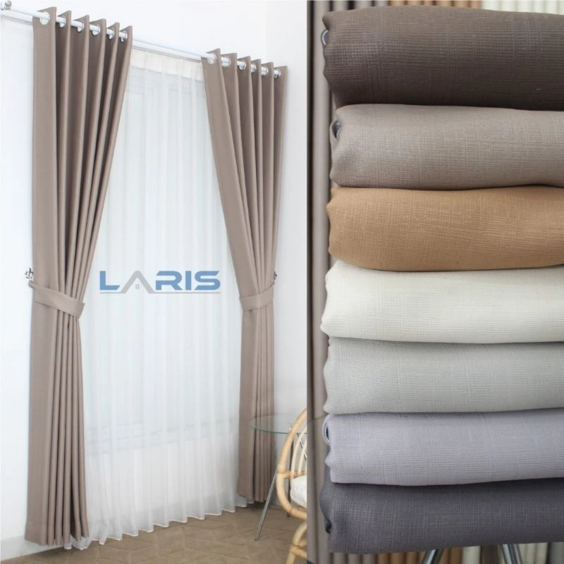 Gorden blackout premium / gorden polos hotel / tirai minimalis - vidi - finishing uap