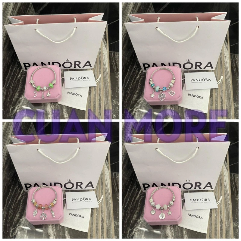 GELANG CHARM PAND0RA FULLSET / TITANIUM PENDANT BRACELET / KADO GELANG WANITA