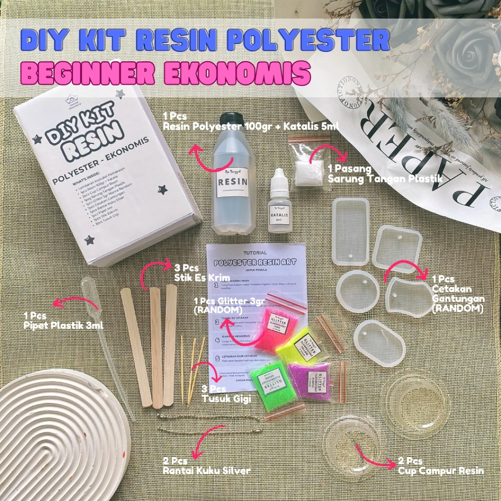 Paket DIY KIT RESIN POLYESTER EKONOMIS Set Kreasi Pemula Buat Gantungan Kunci Sendiri Beginner Sepaket Bundle Murah Do It Yourself Anak Kids Key Ring Lengkap Bahan Kerajinan Dekoratif Kerajinan Tangan Craft Crafting Ganci Unik Mudah Shopping Arena Malang