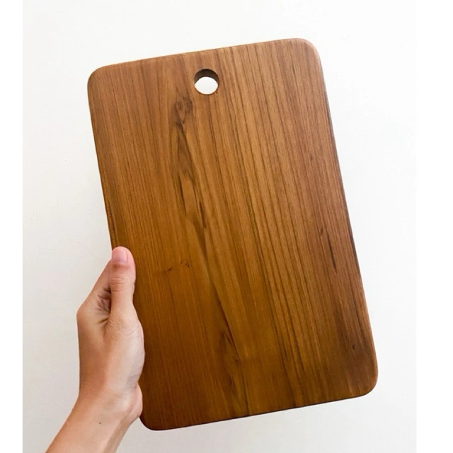 Talenan Kayu Jati / Serving Board / Talenan Kayu Jati / KAYU UTUH TANPA SAMBUNGAN/ Alas Kayu