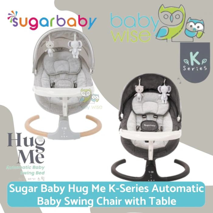 Sugar Baby Hug Me K-Series Automatic Baby Swing Chair with Table Bouncer Rocker + Table Melody Music & Toys - Ayunan Bayi Otomatis Elektrik + Musik