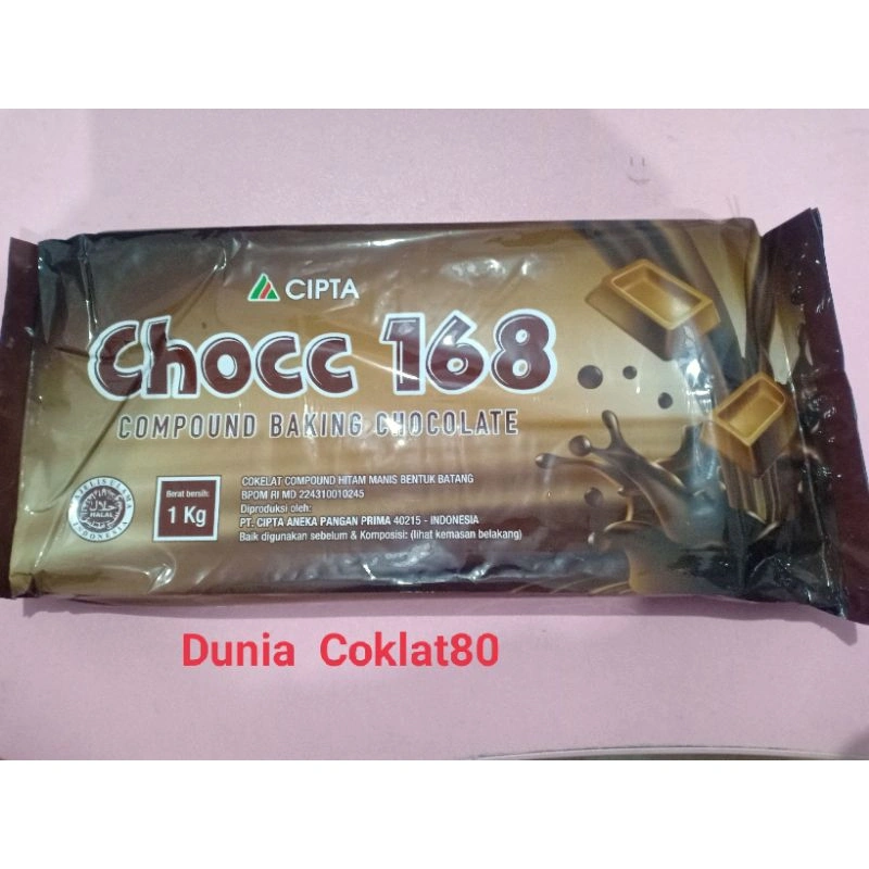 Chocolate compound coklat batangan Chocc168 1kg