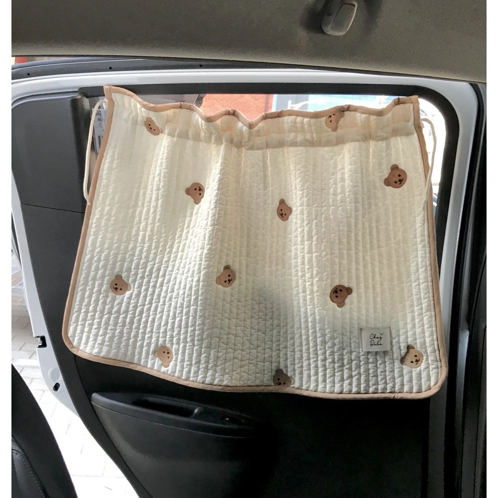 NAUGHTYBEBE - Tirai TEBAL Premium Jendela Mobil Bear / Horden Sunshield Mobil