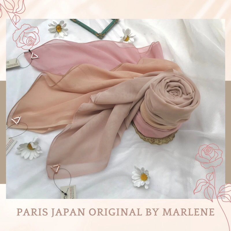 Hijab segiempat PARIS JAPAN ORIGINAL PREMIUM by Marlene | Paris Jepang