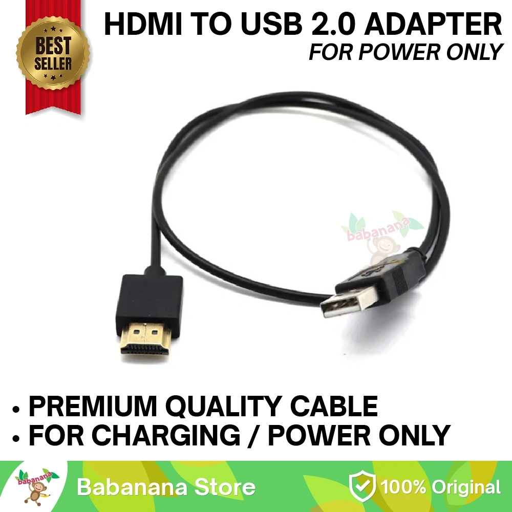Kabel HDMI to USB Adapter Converter Cable Charger Power