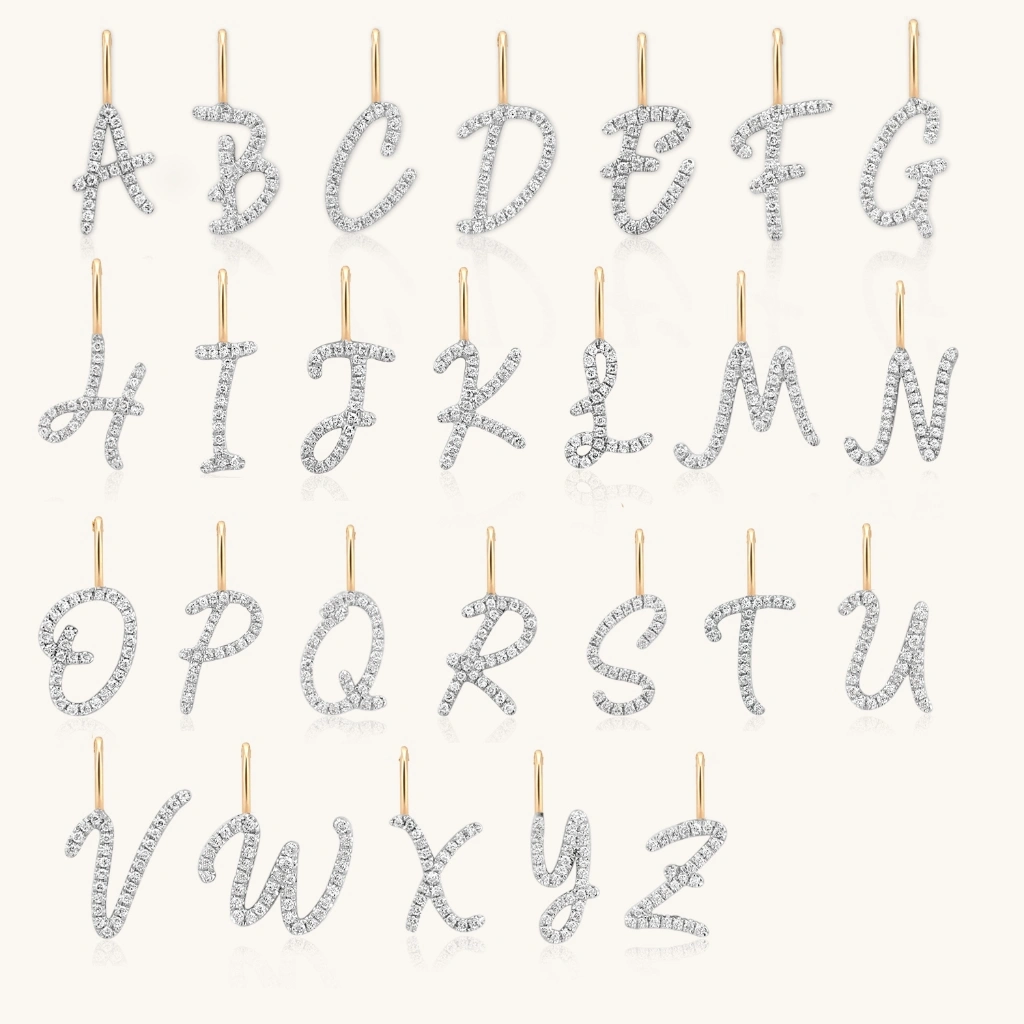 Isago Diamond Letter Pendant Liontin Huruf