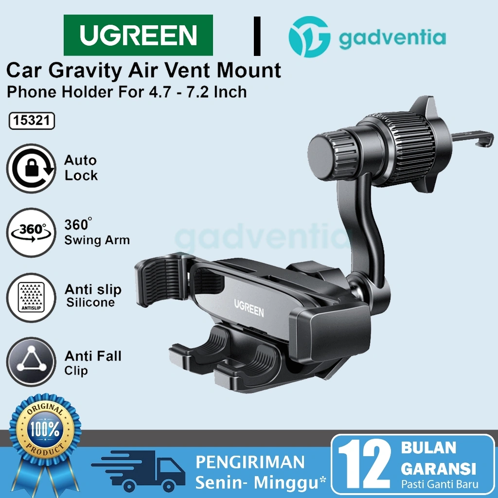 UGREEN Car Holder Air Vent Gravity Mount Phone Holder Hp Mobil 15321