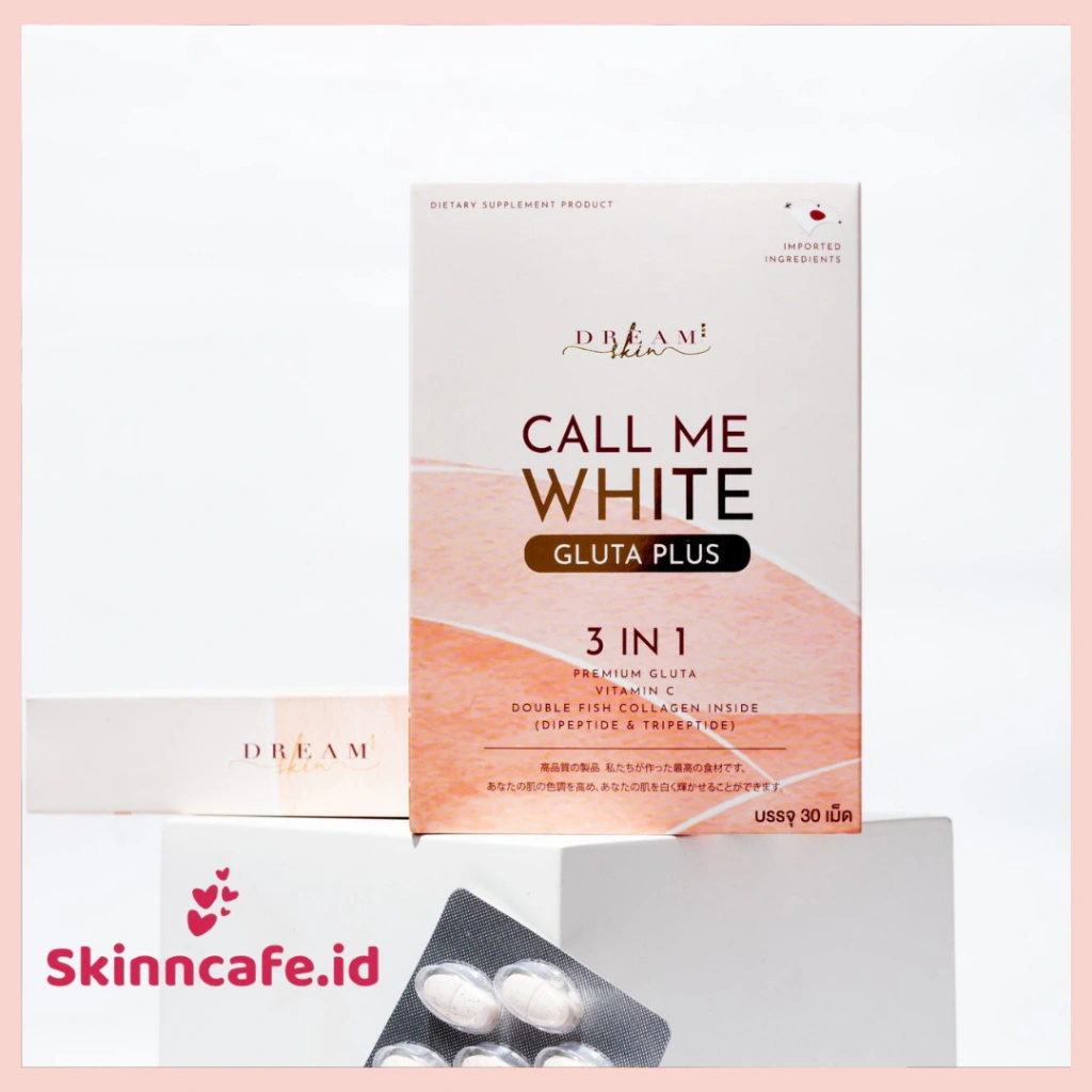 READYSTOCK CALL ME WHITE GLUTA PLUS (DOUBLE COLLAGEN) ORIGINAL THAILAND NEW PACKAGING