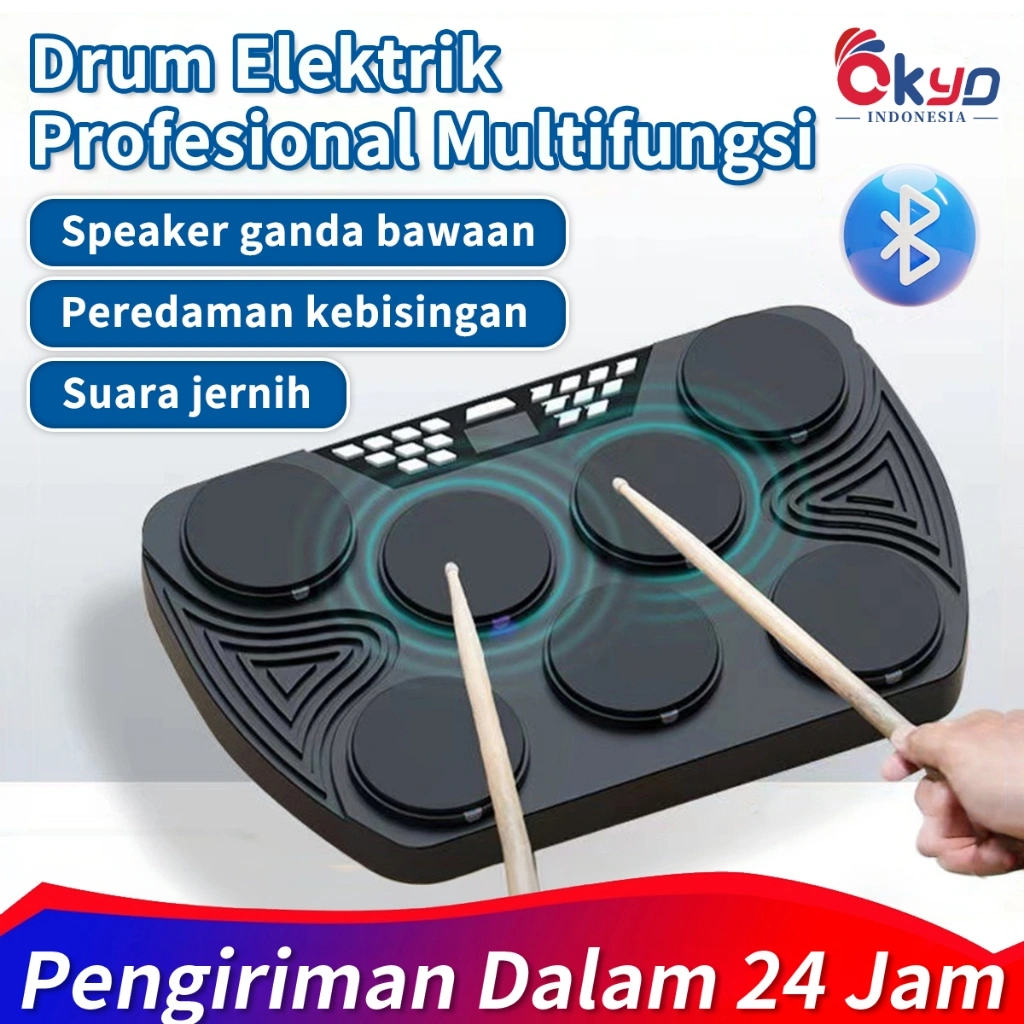 Drum Elektrik Profesional Multifungsi Portabel Drum Elektrik Electronic Digital Drum Kit
