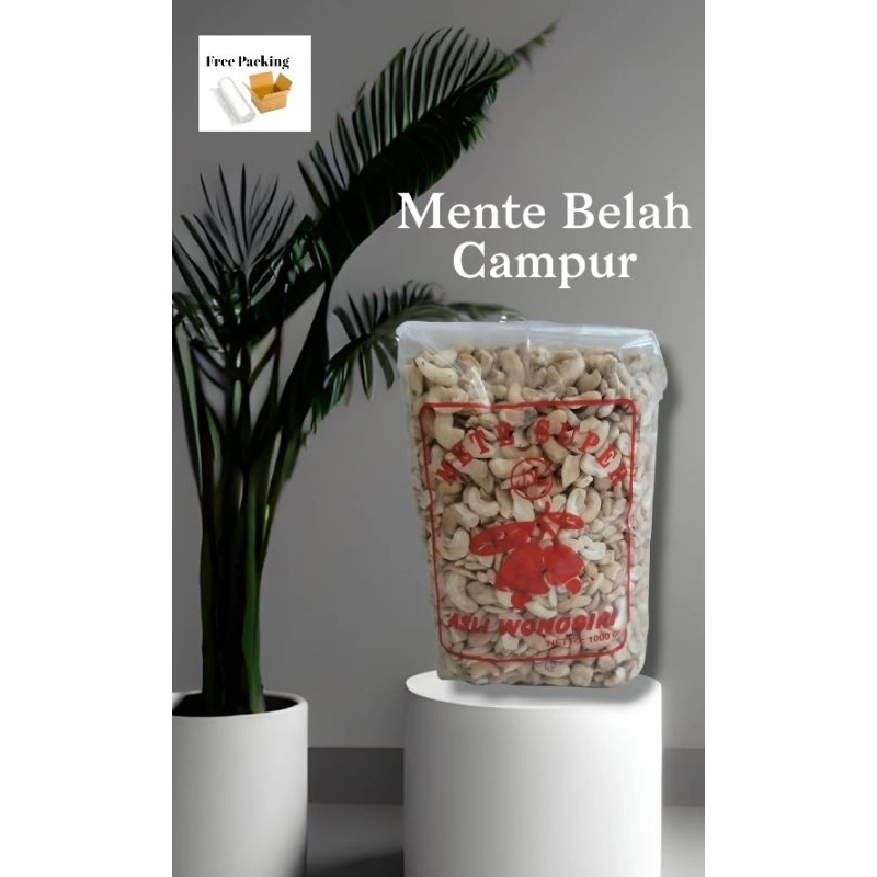 Kacang Mente Mentah Belah Campur Termurah