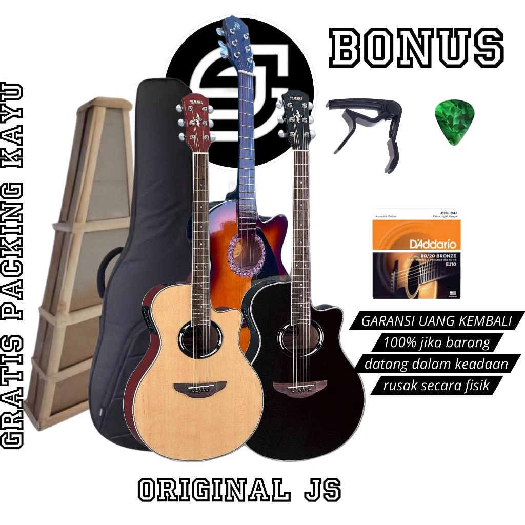 [COD] Gitar Akustik Pemula ORIGINAL JS FG 225 (Gratis Paking KAYU)