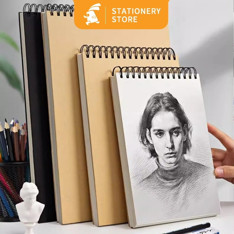 sketchbook/buku sketsa A4/A5/A6 Vertikal Jilid Spiral/buku gambar30 LEMBAR Dapat Dibalik 360/buku gambar-Rabbit Stationery