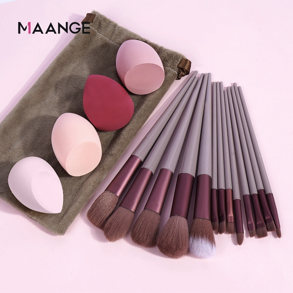 MAANGE 13Pcs/Set Lembut Multifungsi Kuas Makeup Brush Set Lembut Portabel Alat Kecantikan Dan Beauty Blender