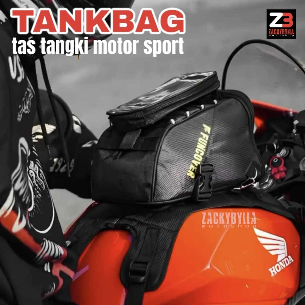 Tankbag Tas Tangki Motor Stang Dashbag Selempang Tempat HP Sport Adaptor by Funcover