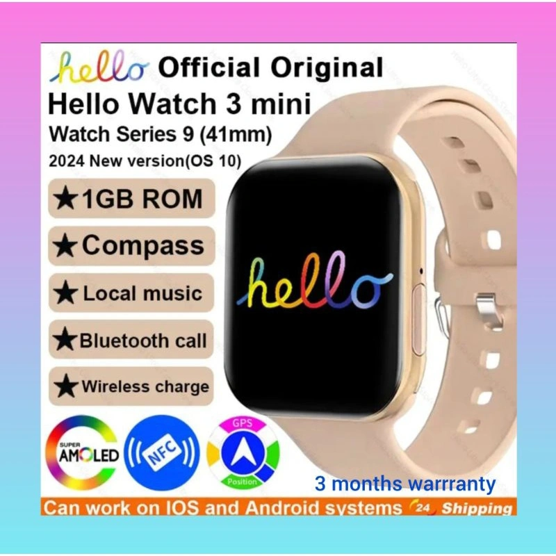 Hello Watch 3 Mini Series 9 41mm 1.75 Inch 1 GB ROM Bluetooth Call Notifications Smartwatch