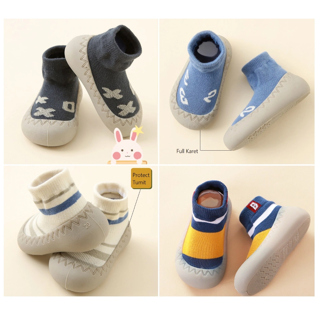 Sepatu Bayi Anak Karet / Sandal Anak Bayi Keren - [ FULL KARET ]