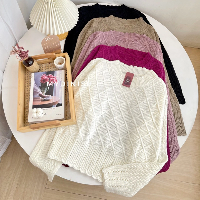 Kamila Curly Blouse - Atasan Blouse Wanita Rajut Premium