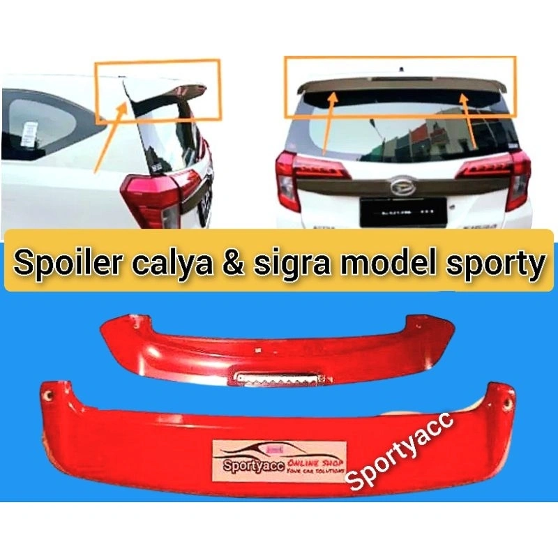 Spoiler calya sigra plus lampu ssob