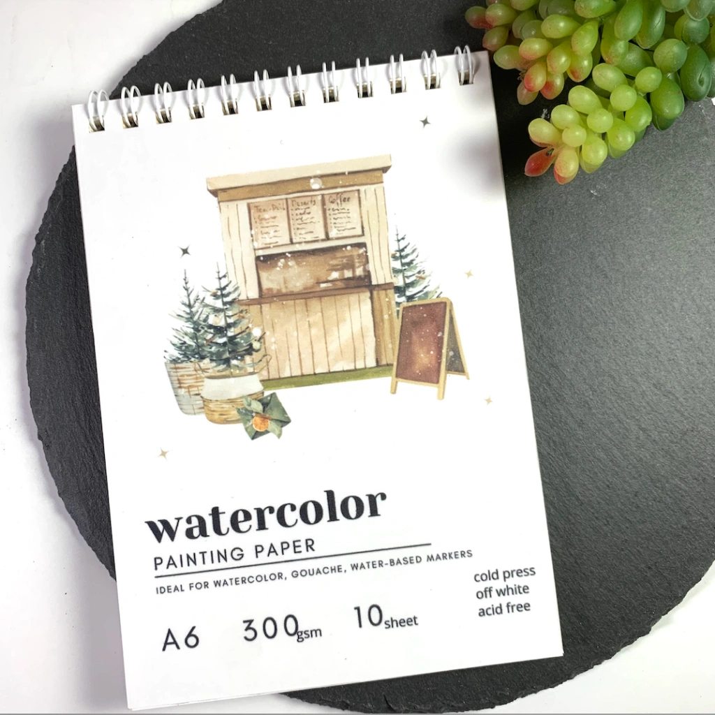 【GOGOMART】Watercolor Sketchbook / Buku Sketsa Buku Gambar A6 A5 / Sketch Book Paper 10 Sheet 300gsm