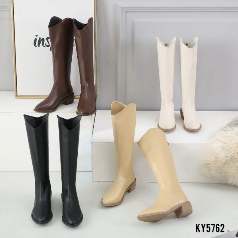 Baca deskripsi ya .. Boots Padior winter overknee leather elastic #KY5762 dan VP1188 boots wanita