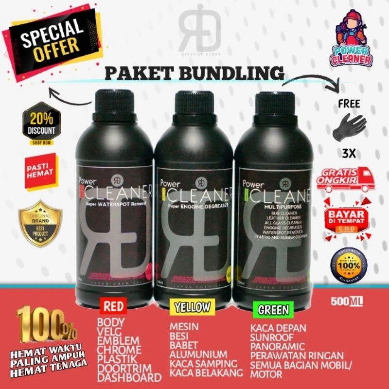 POWER CLEANER SERIES PAKET Pembersih Detailing Kendaraan
