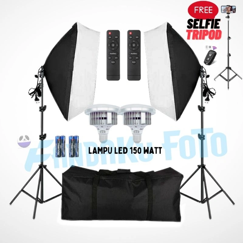 Paket led video Lighting Studio lampu softbox