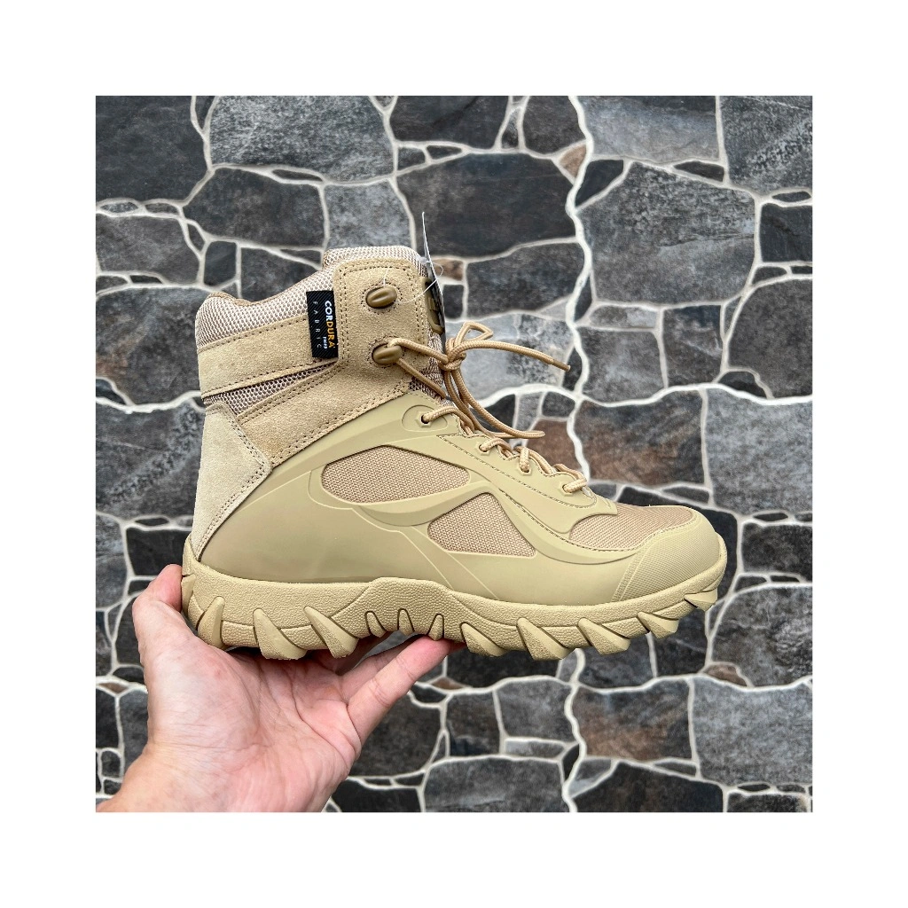 Sepatu Tactical Combat Boots PDL ARMORY ELITE 6 Inci Warna Gurun/Tan PDL POL PP Cream Sepatu Gunung