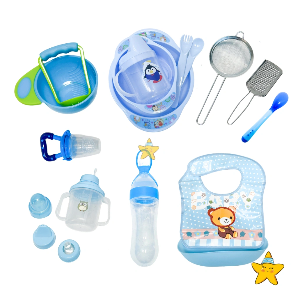 HBK 17in1 Feeding Set Paket Lengkap Alat Makan Perlengkapan Mpasi Newborn Baby Food Maker Penghalus Penghancur Makanan Bayi