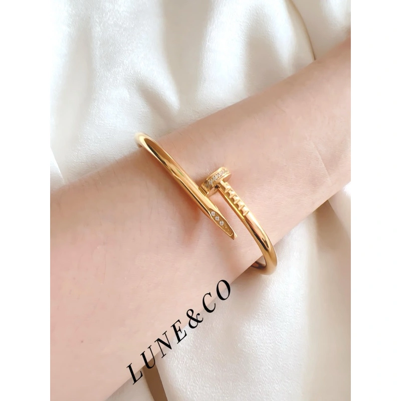 Gelang Bangle Motif Paku List Mata Halus Premium Quality Titanium DM5, DM 5,6 dan DM 6 BS57