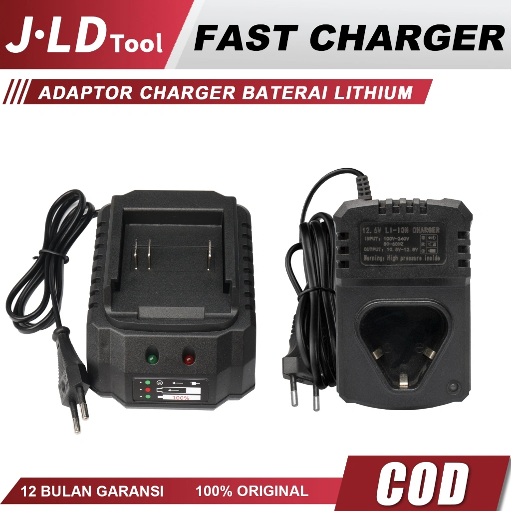 JLD Adaptor Charger Baterai Lithium DC Adaptor Cas 12V/21V Fast Charger Bor Cordless Accessories For Lithium Tools