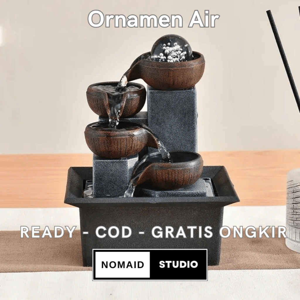 Nomaid.id - Ornamen Air Mancur Dalam Ruangan SL006 - Dekorasi Rumah Unik Antik - Air Mancur Feng Shui Alam Indoor