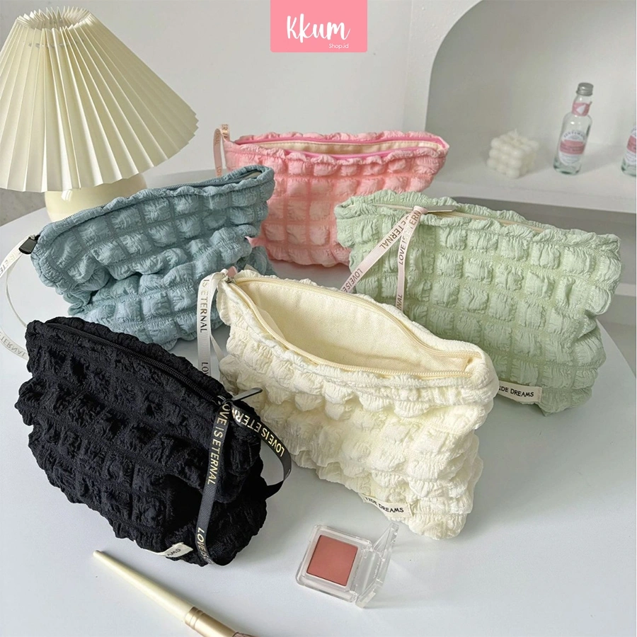 Pouch cosmetic puffy Korea/ Make up Bag Travel Pillow