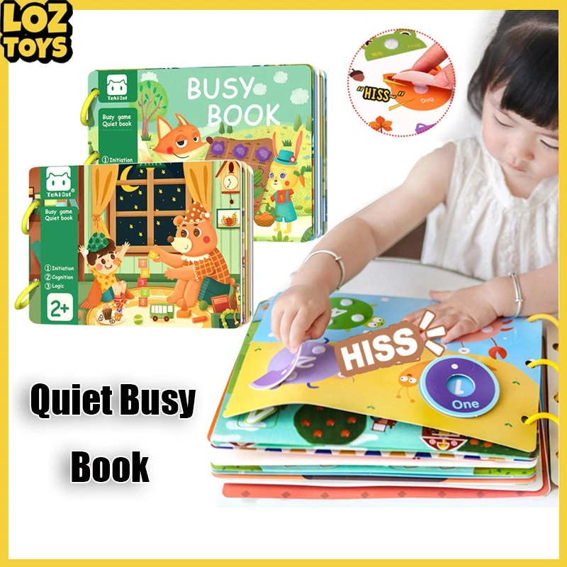 LOZTOYS Quiet Book Buku Aktivitas 1-3tahun Busy Book Velcro TK Quiet Book Lucu Reused Baby Soft Book